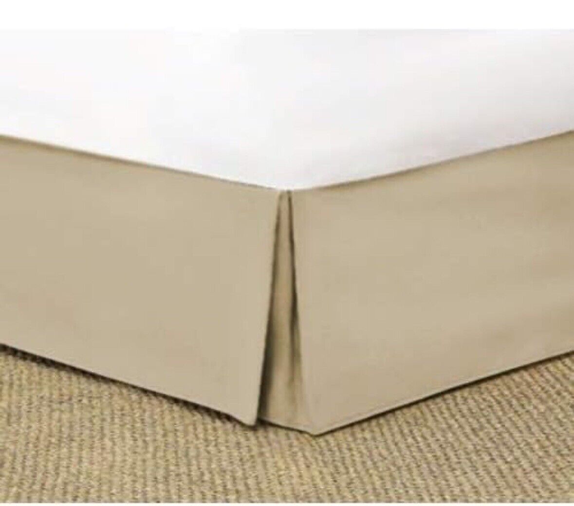 Hotel Luxury Bed Skirt/Dust Ruffle Cal-King Split Corner Bed Skirt 12 Inch