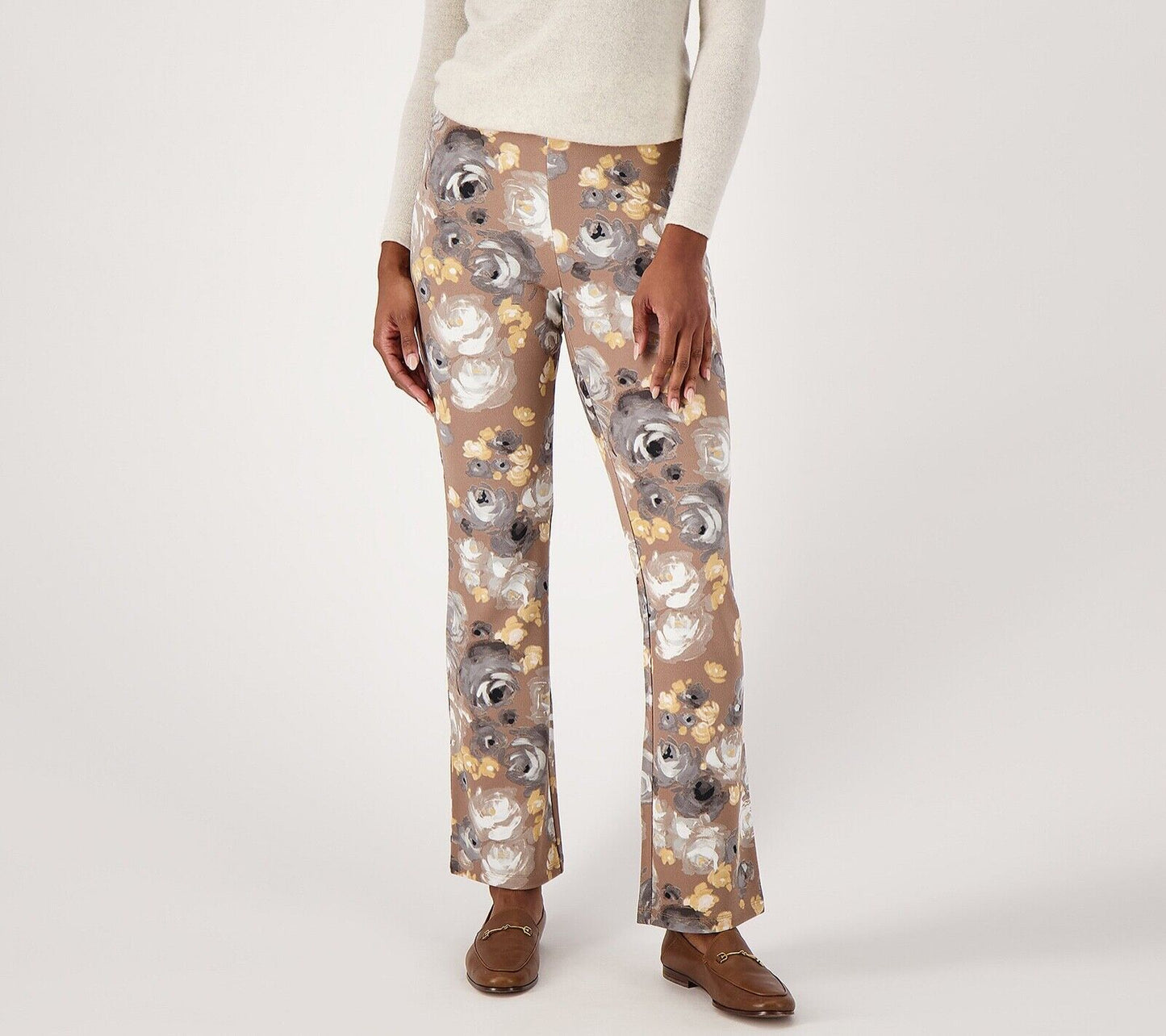 Isaac Mizrahi Live! Printed Pebble Knit Baby Bell Pant