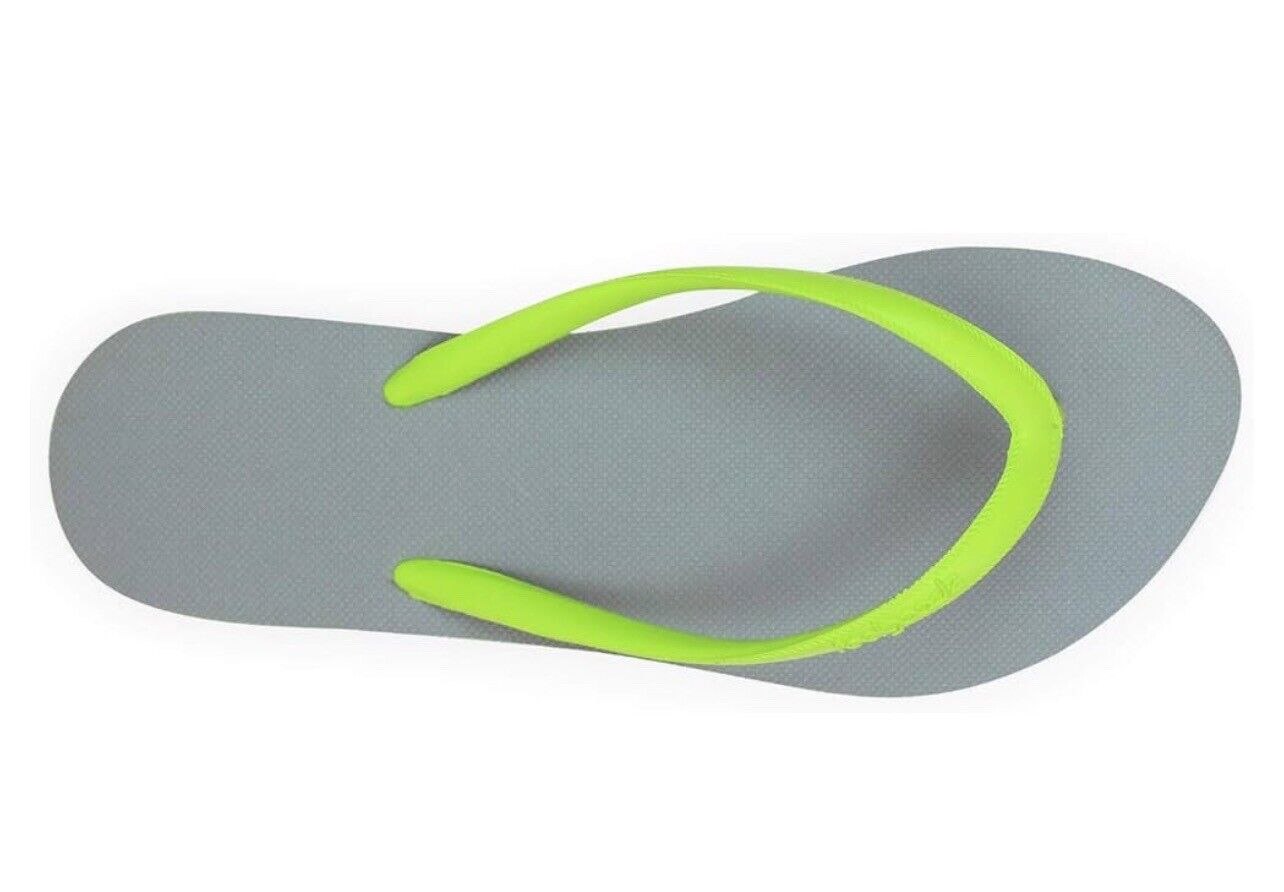Feelgoodz Women's Streams Natural Rubber Comfort Flip Flops Size 9 Lime