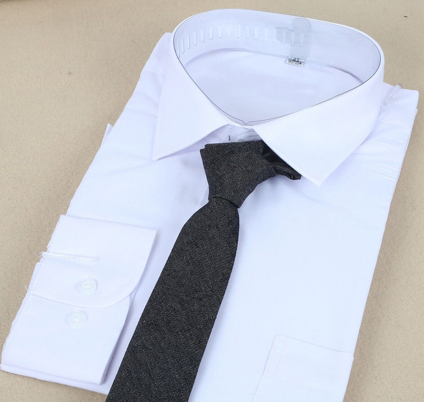 Flairs New York Collection Bow Tie & Pocket Square Matching Set ( Black Wash )