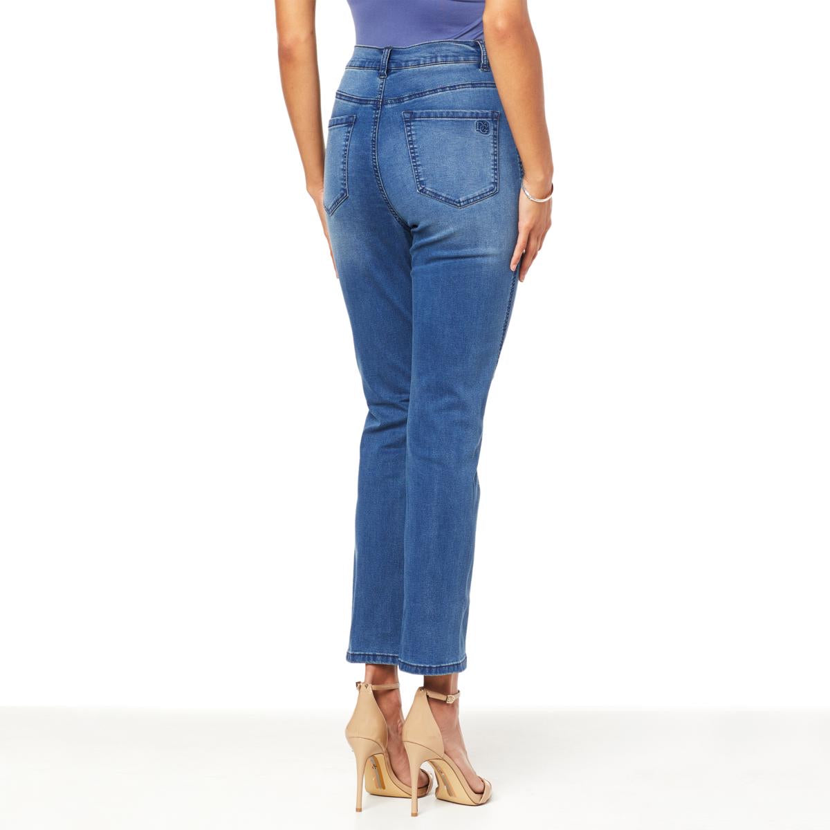 DG2 by Diane Gilman FLEXstretch Denim Seamed Straight Ankle Jean Women's - 794-616