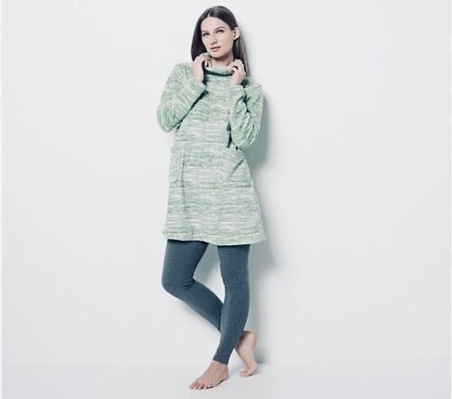 Stan Herman Women's Space Dye Plush Tunic Leggings Green XS