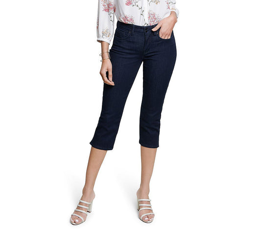 NYDJ Cool Embrace Skinny Crop with Side Slits - Size Reg 12 Rinse