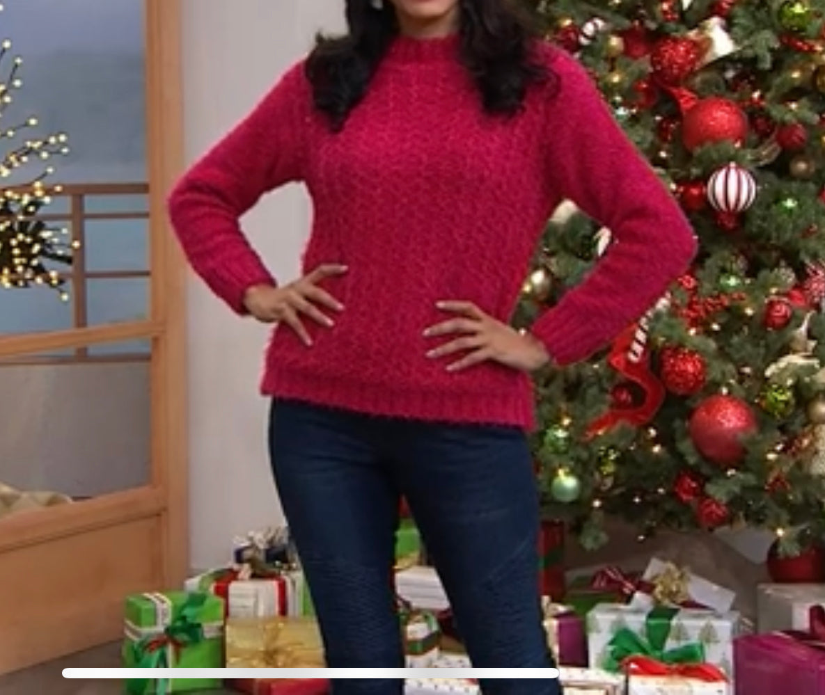 Skinnygirl Monique Eyelash Yarn Sweater