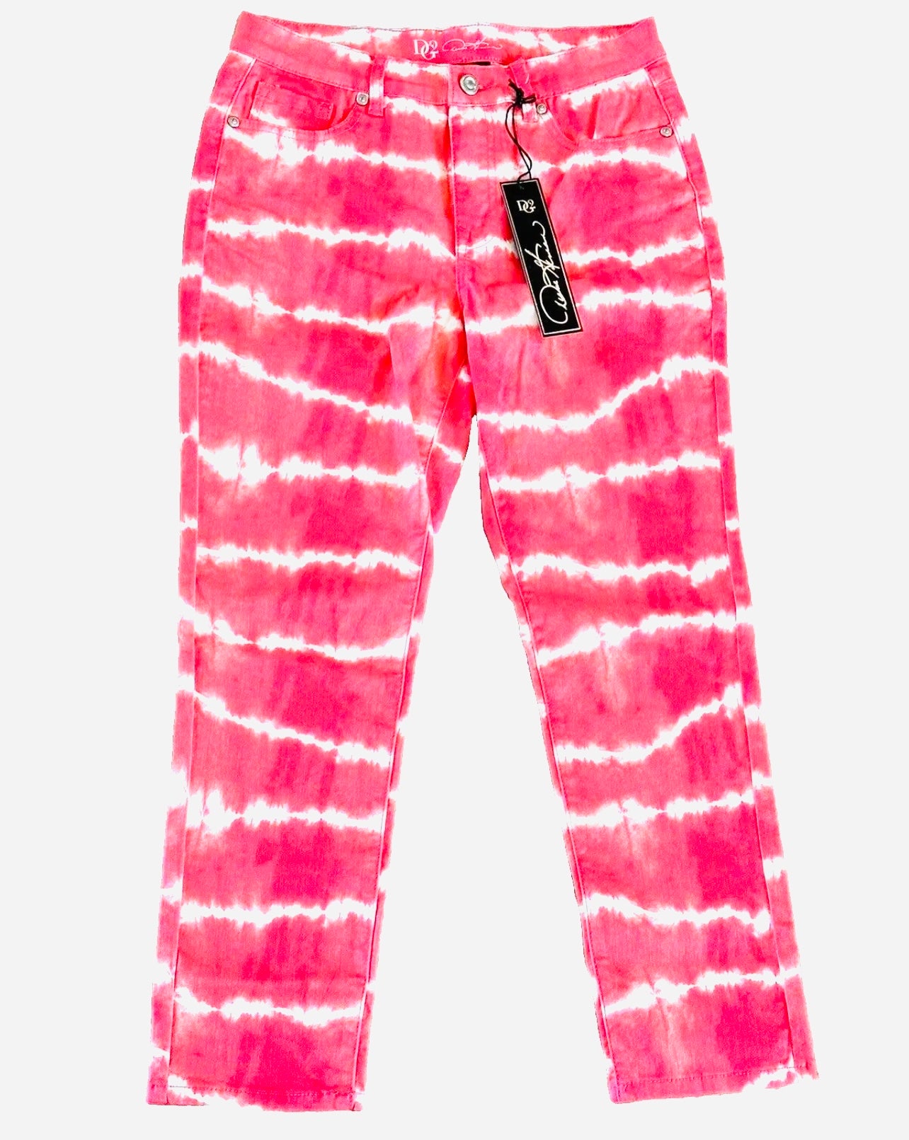 DG2 Diane Gilman Women's Classic Stretch Tie Dye Skinny Jeans