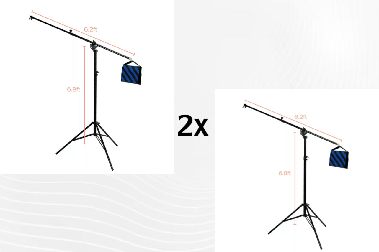 2X From Heavy Duty 2-way Use Boom Stand: Sand Bag and Carry Bag