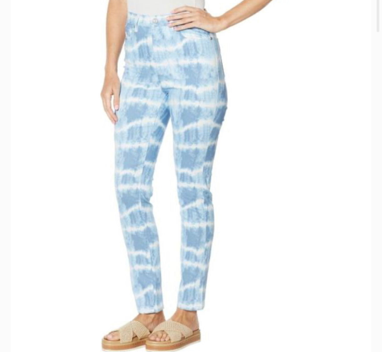 DG2 Diane Gilman Women's Classic Stretch Tie Dye Skinny Jeans