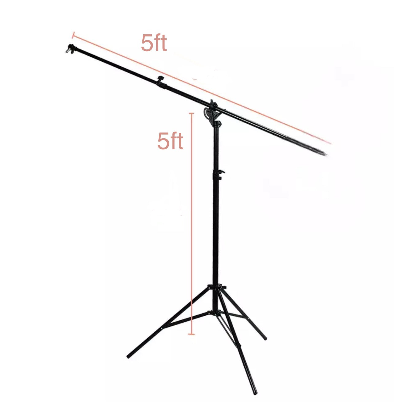 5ft. Photo Studio 2 Way Adjustable Rotatable Boom Stand Continuous Lighting US