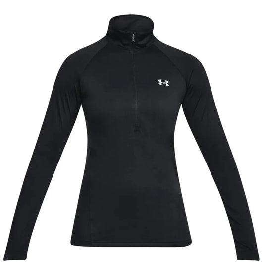 Under Armour Women's Black Tech Half Zip Top Size SIze S petite
