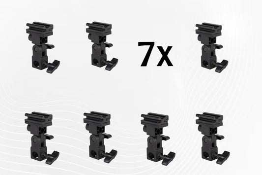 7X From Bracket Umbrella Holder Flash Hot Shoe Mount Adapter Light Stand