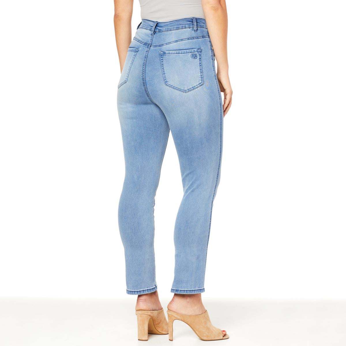 DG2 by Diane Gilman FLEXstretch Denim Seamed Straight Ankle Jean Women's - 794-616
