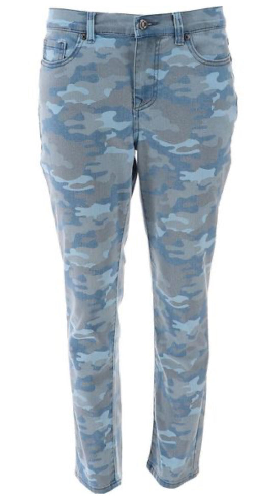 DG2 Diane Gilman Stretch Printed Skinny Jean Women's.