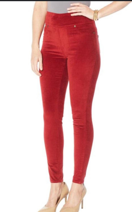 DG2 Diane Gilman Stretch Velvet Ultra Skinny Jean Women's-Size Petite XL