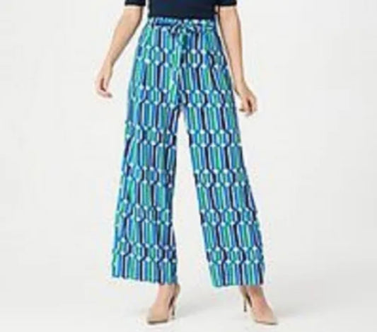 Du Jour Petite Printed Geo Pant with Tie Waist