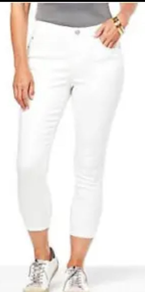 Skinnygirl Pull-On Cropped Skinny Jean Women’s Size-Plus 16W(CHALK)