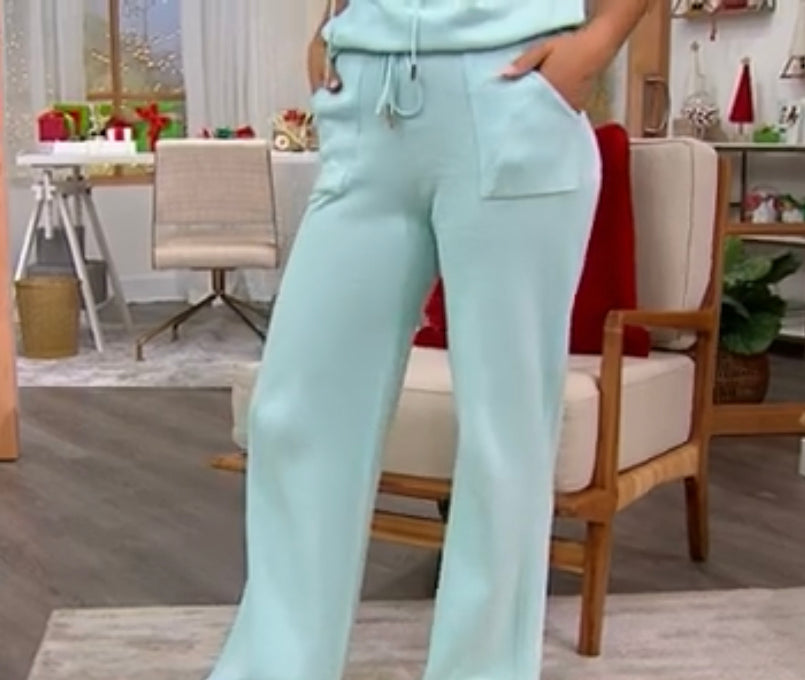 Retreat by Rhonda Shear Luxe Knit WideLeg Lounge Pant