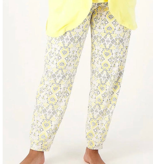 Muk Luks Womens Pajama Pants Yellow Stretch size XS