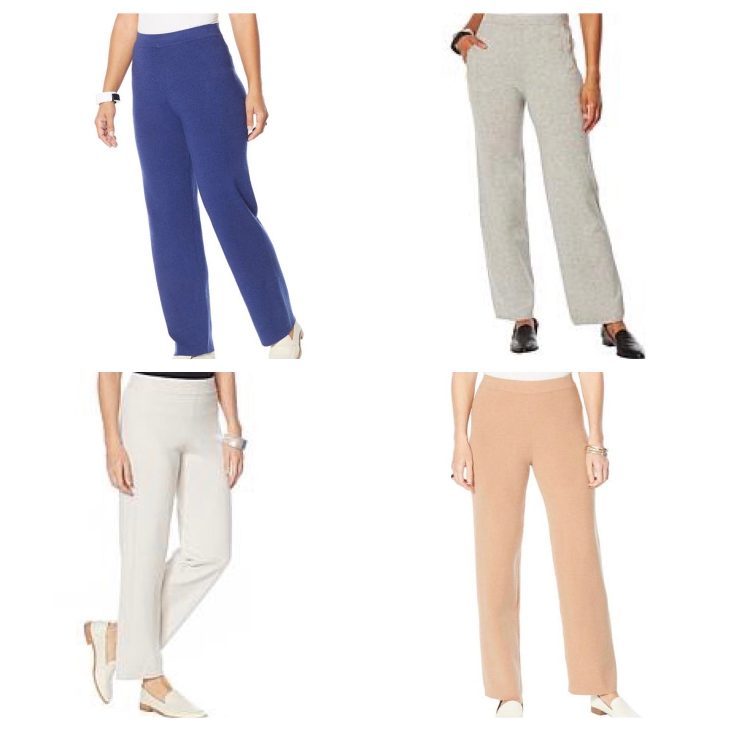 MarlaWynne Sweater Knit Straight Leg PullOn Pant