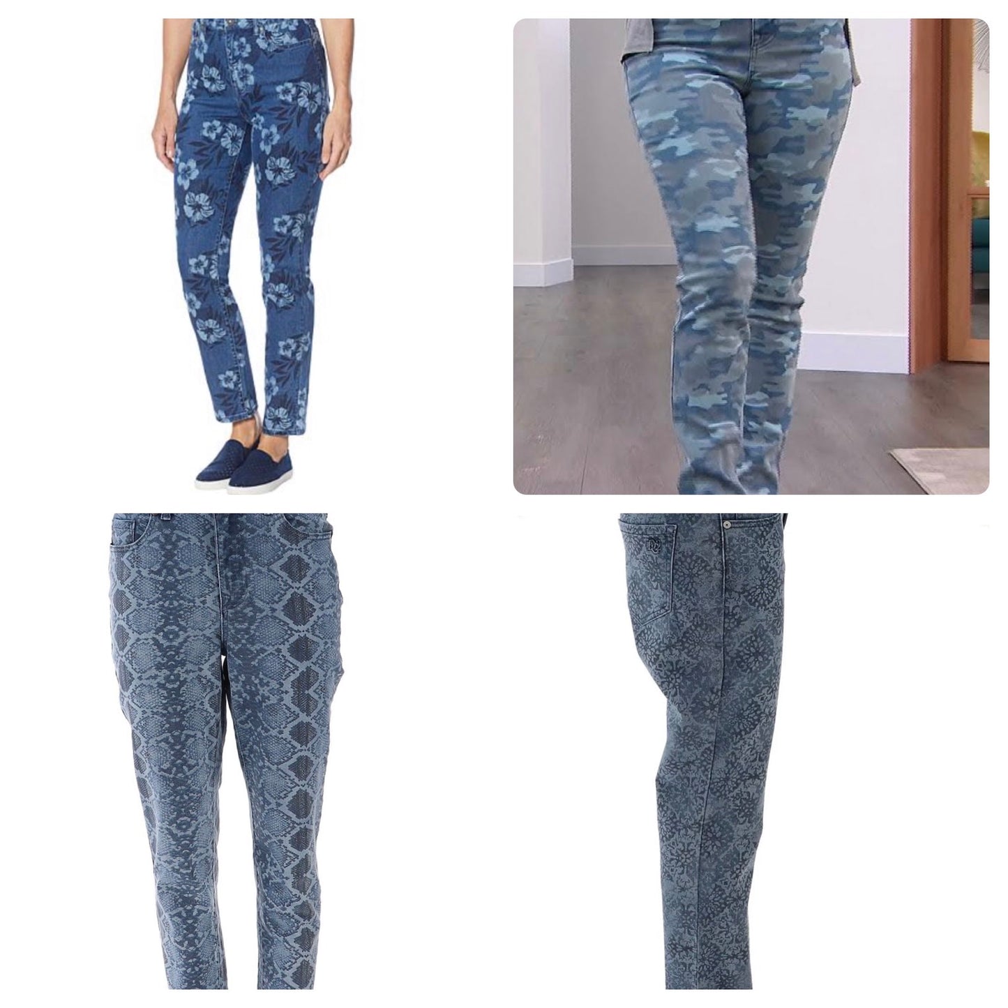 DG2 Diane Gilman Stretch Printed Skinny Jean