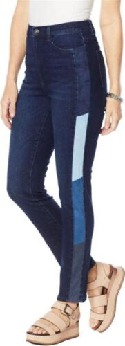 DG2 Diane Gilman Stretch Pcd Stripe Skinny Jean