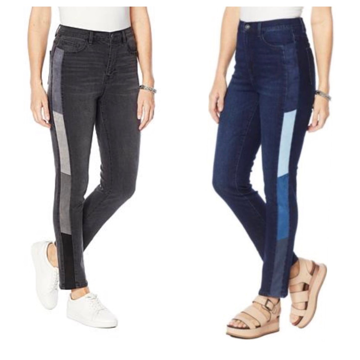 DG2 Diane Gilman Stretch Pcd Stripe Skinny Jean