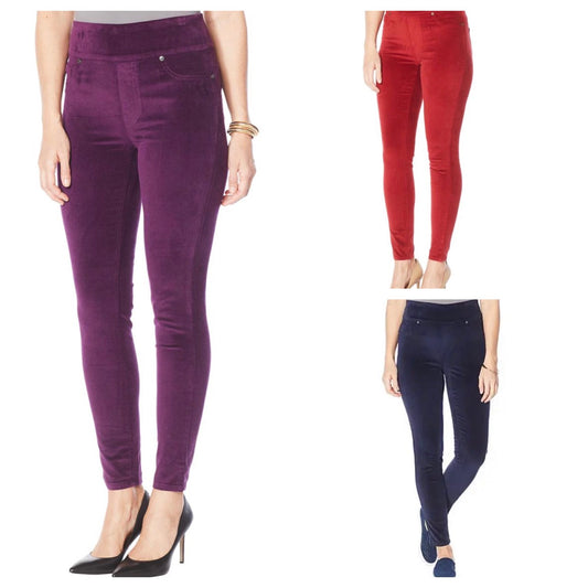 DG2 Diane Gilman Women’s Stretch Velvet Ultra Skinny Jean- Choose Size