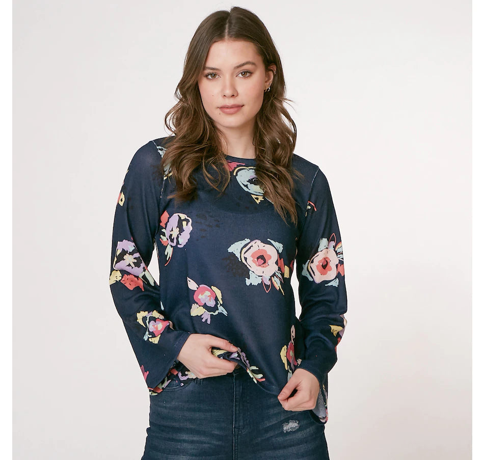 DG2 Diane Gilman Cut 'N' Sew Happy Sweater Women’s