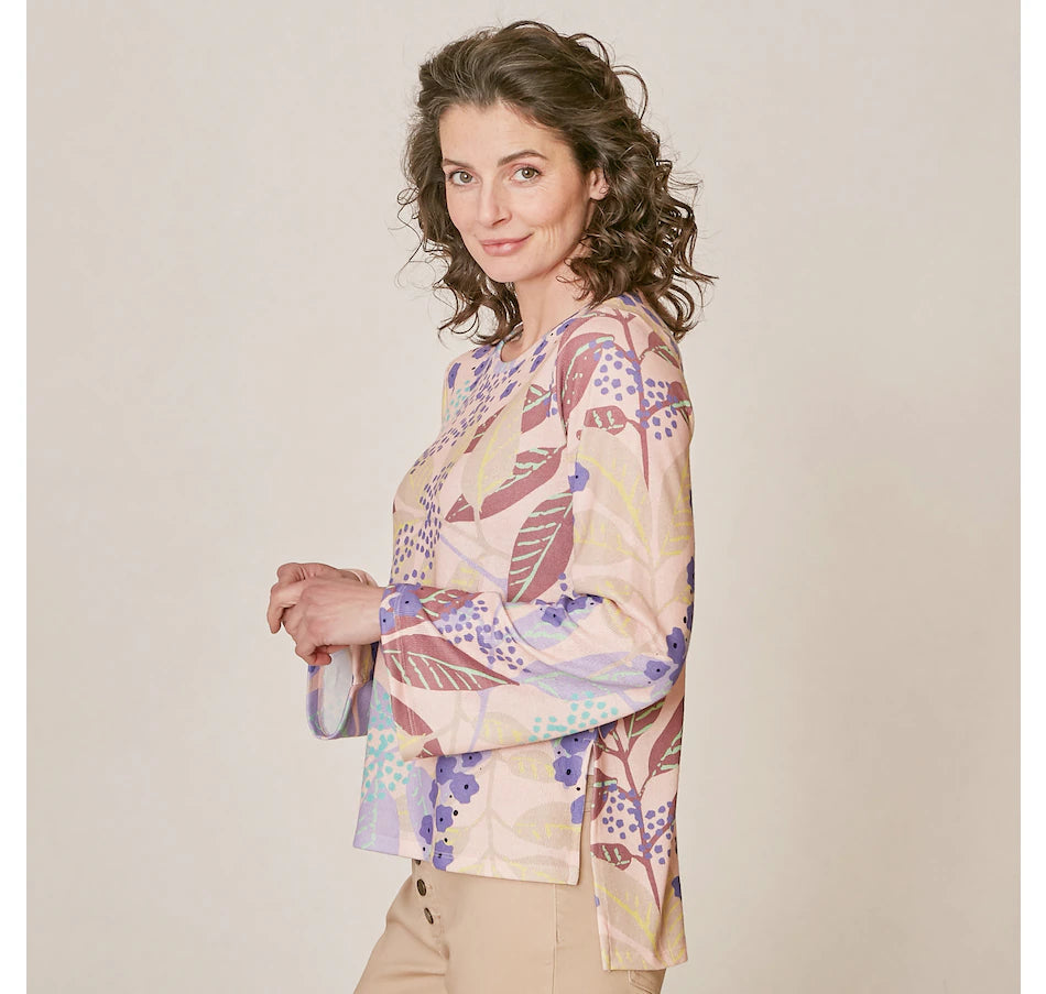 DG2 Diane Gilman Cut 'N' Sew Happy Sweater Women’s