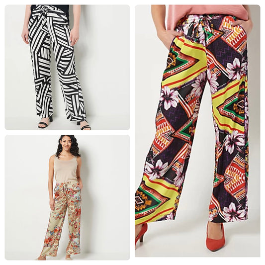 Attitudes by Renee Tall Casa Comfy Printed Pant w/ Piping Details
