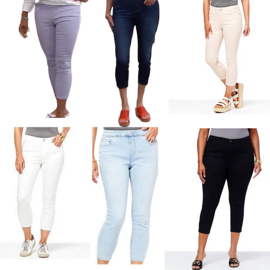 Skinnygirl Womens PullOn Cropped Skinny Jeans (Average Fit)