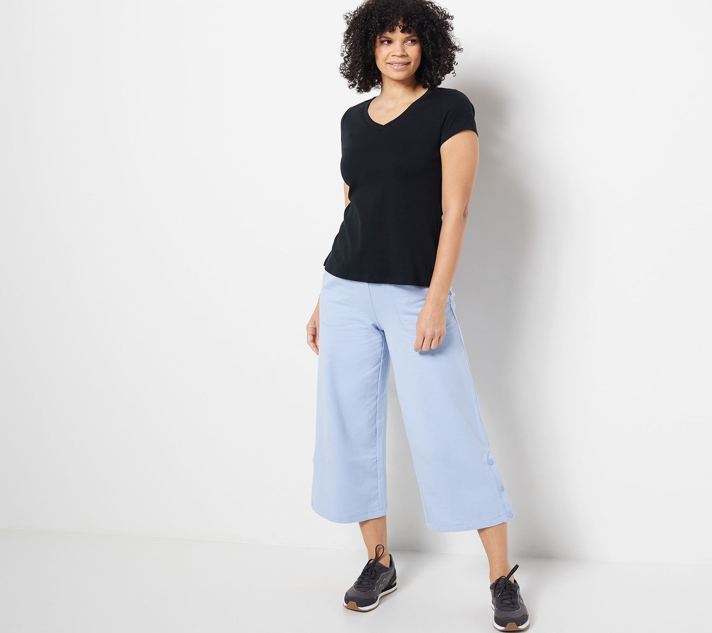 Isaac Mizrahi Live! Regular Soho Crop Wide Leg Pant