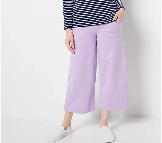 Isaac Mizrahi Live! Regular Soho Crop Wide Leg Pant