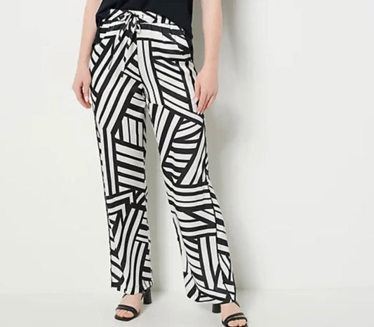 Attitudes by Renee Regular Casa Comfy Printed Pant Size XXS w/ Piping Details