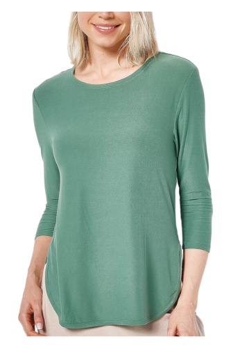 MUK LUKS Cloud Knit Crew-Neck Tunic w/ Hi-Low Hem