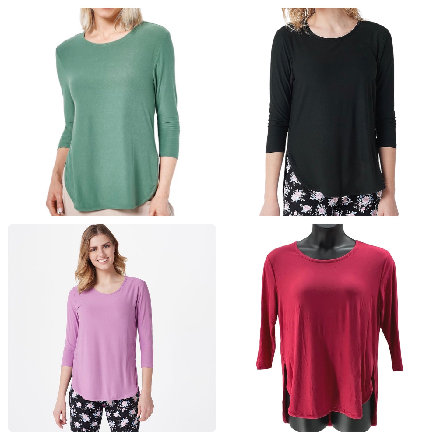 MUK LUKS Cloud Knit Crew-Neck Tunic w/ Hi-Low Hem