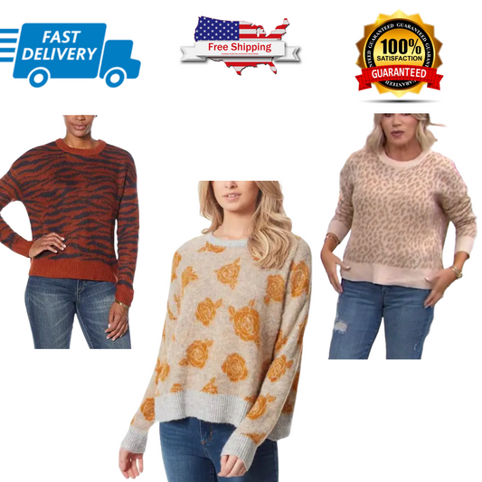 Jessica Simpson Kenna Patterned Jacquard Sweater Women's