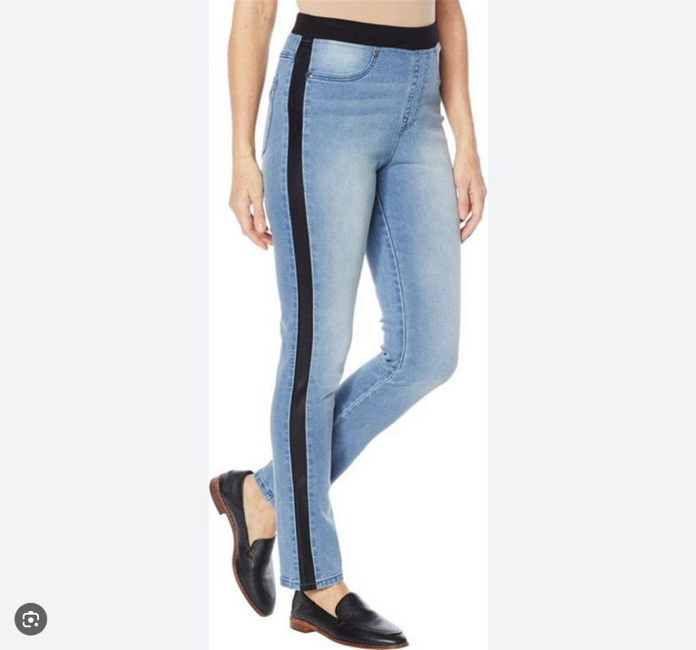 DG2 by Diane Gilman Faux Leather Side Stripe Skinny