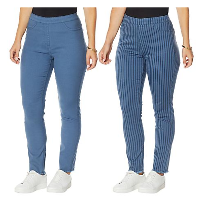 DG2 by Diane Gilman Reversible Pull-On Skinny Ankle Jeans