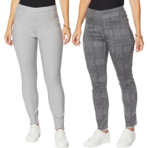 DG2 by Diane Gilman Reversible Pull-On Skinny Ankle Jeans