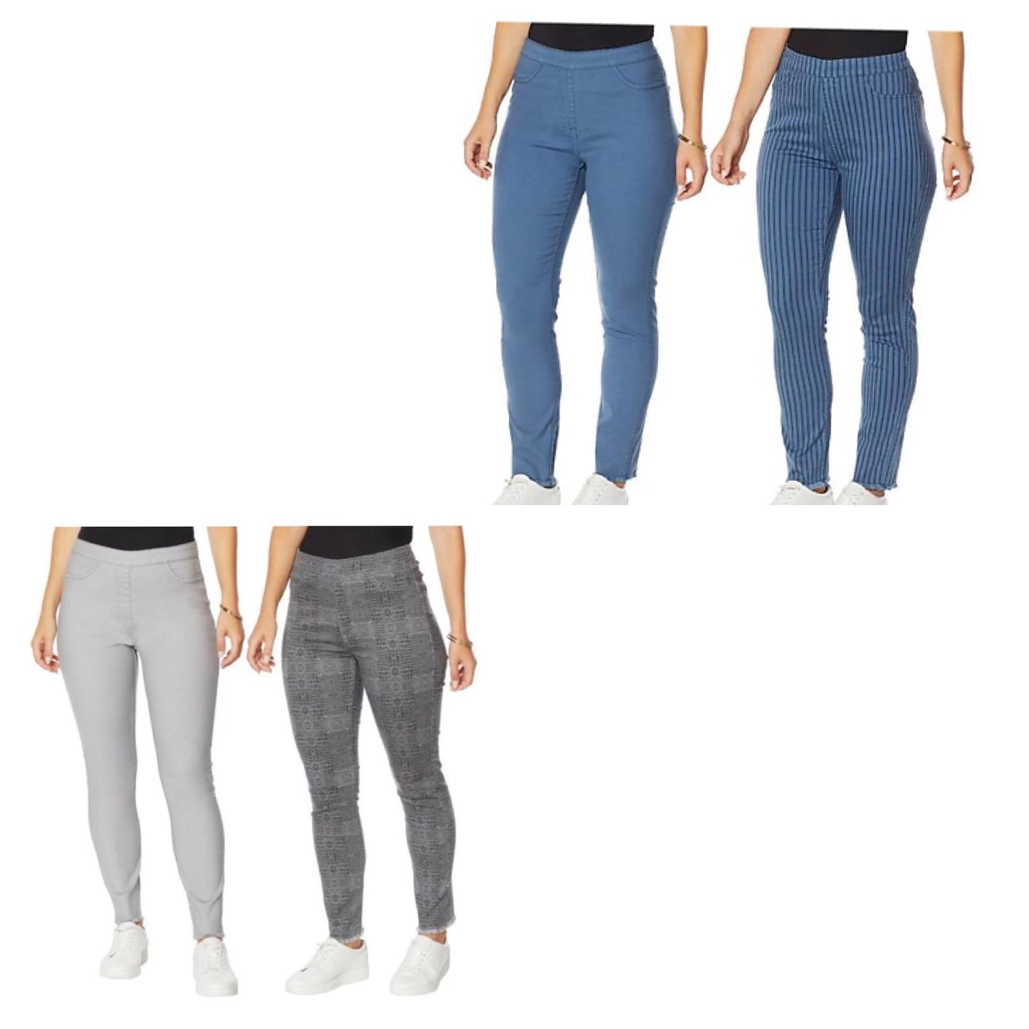 DG2 by Diane Gilman Reversible Pull-On Skinny Ankle Jeans