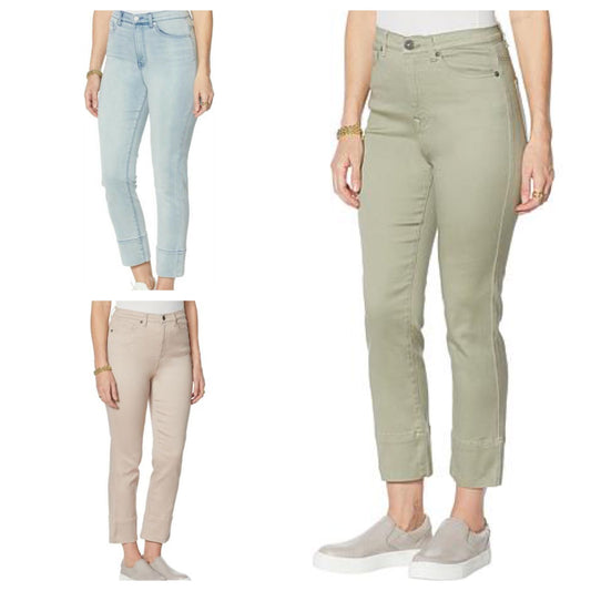 SoftCell Diane Gilman Wide-Cuff Cropped Jean Fashion7409673