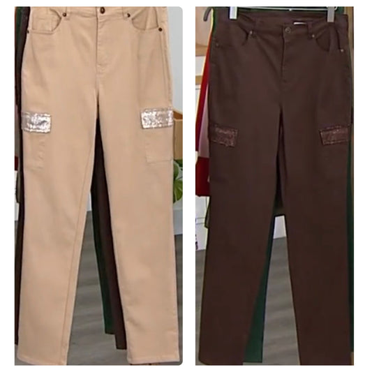 Dg2 by Diane Gilman Brushed Sateen Dream Cargo Pants