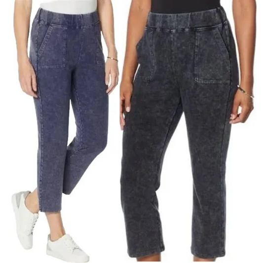 DG2 Diane Gilman Women's Downtime Kick Flare Crop Lounge Pant Size