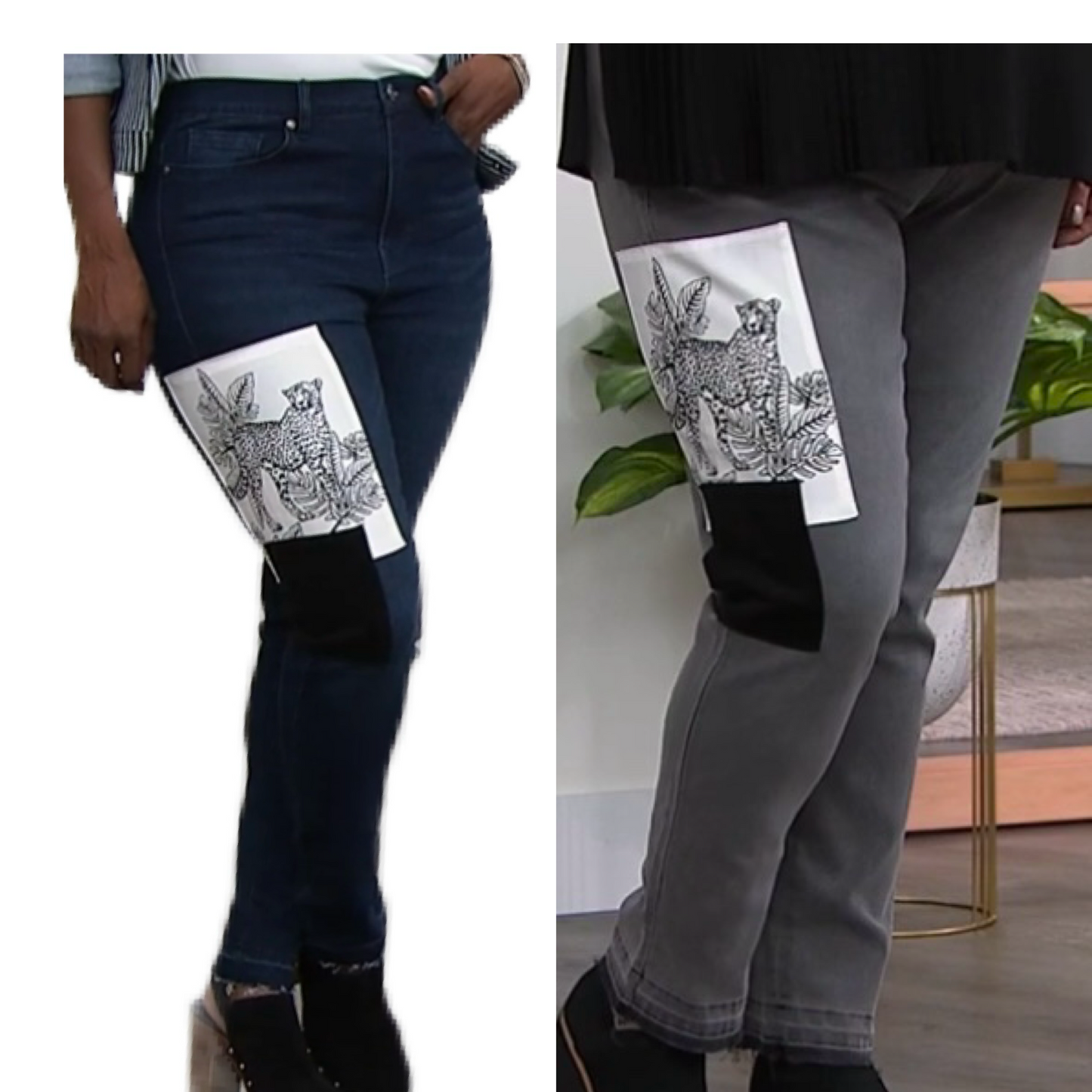 DG2 by Diane Gilman Classic Stretch Appliqu Patch Skinny