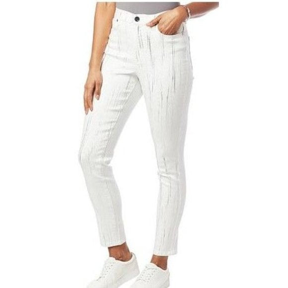 DG2 by Diane Gilman Stretch Foil-Printed Skinny Jean Women’s