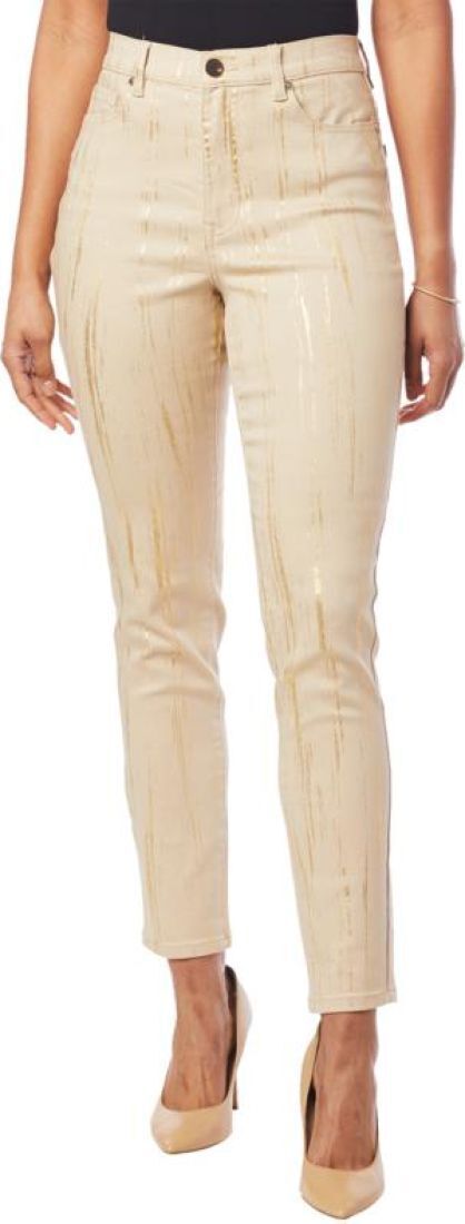 DG2 by Diane Gilman Stretch Foil-Printed Skinny Jean Women’s