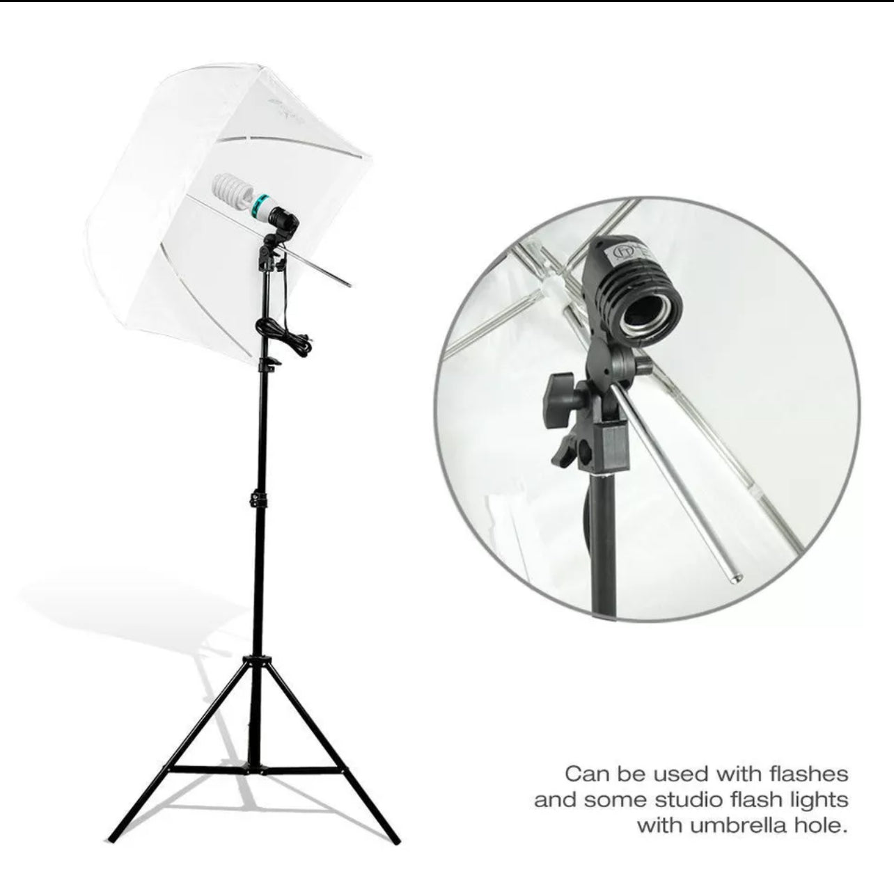 24 x 24 inch Diameter Square Shape White Umbrellax