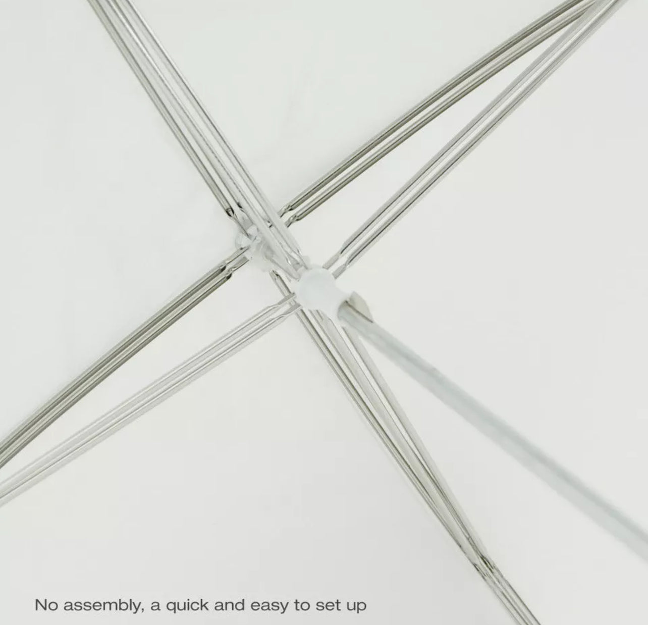 24 x 24 inch Diameter Square Shape White Umbrellax