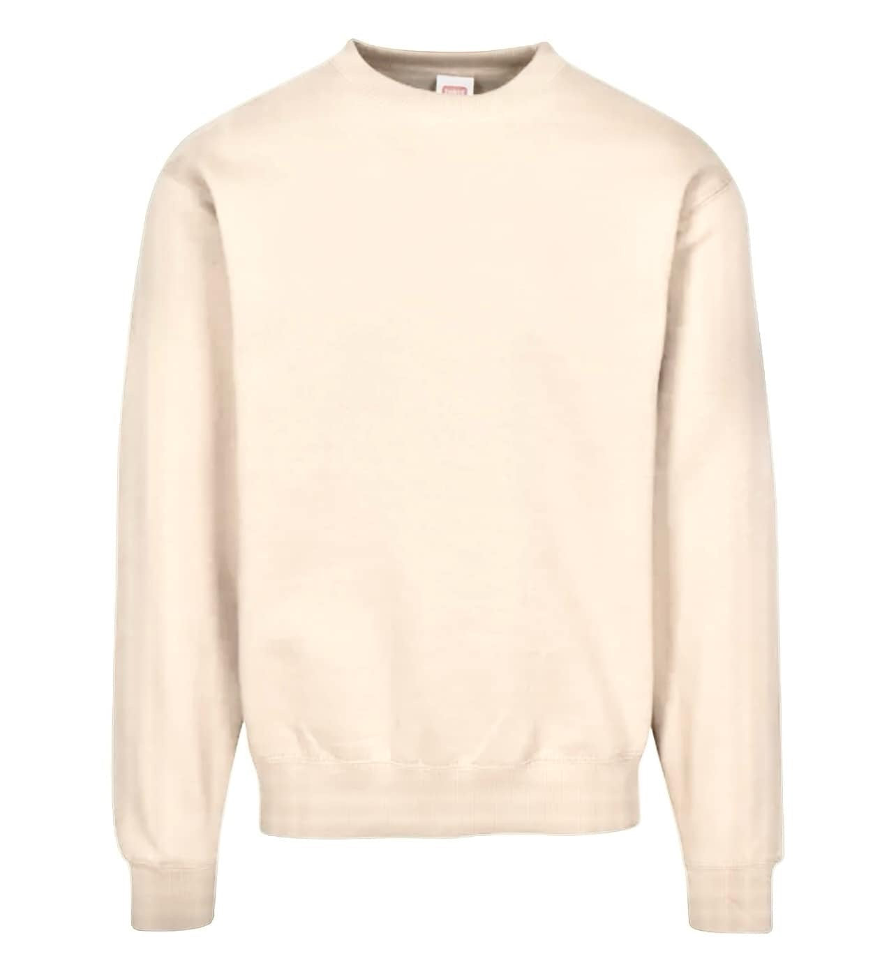 Men's Heavyweight Crewneck Sweatshirt Cotton Long Sleeve Sweater Fleece Warm