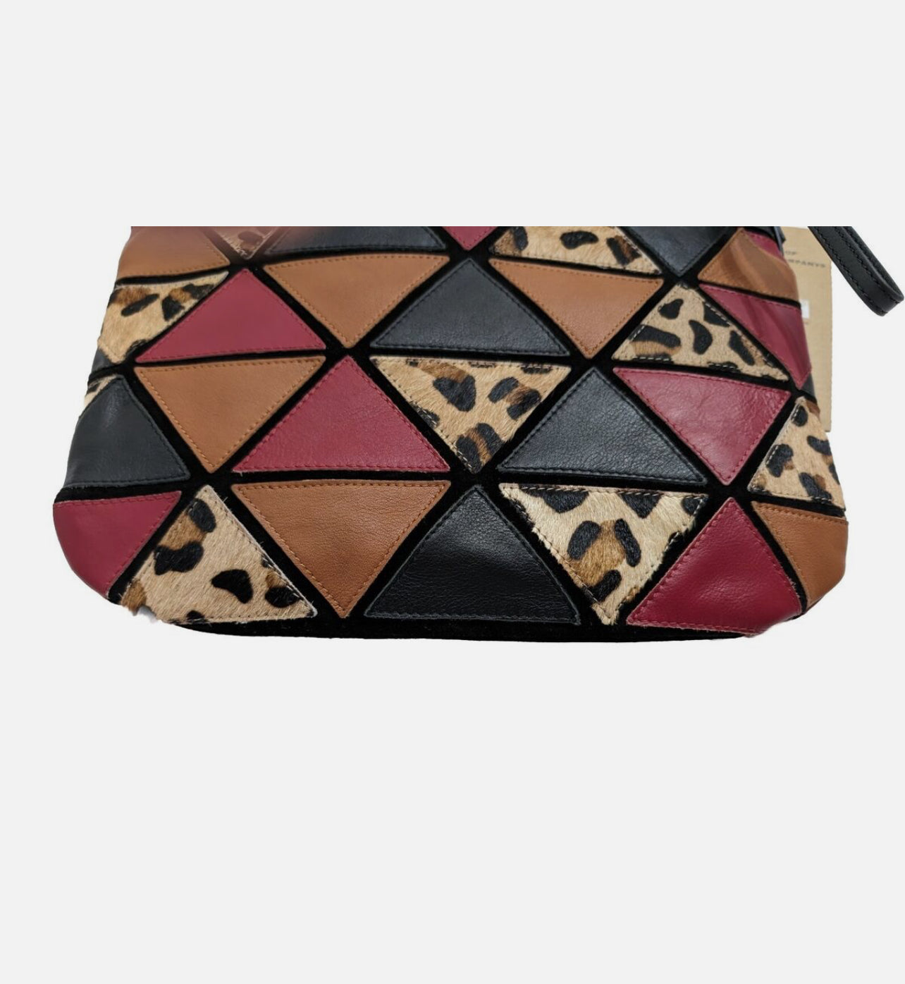 Clever Carriage Leather Patchwork Lima Convertible Crossbody Bag-Multicolor-NWT